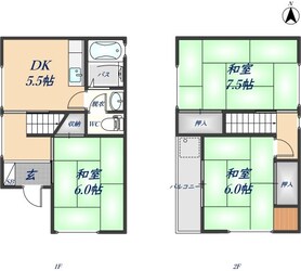 教興寺7丁目　貸家の物件間取画像